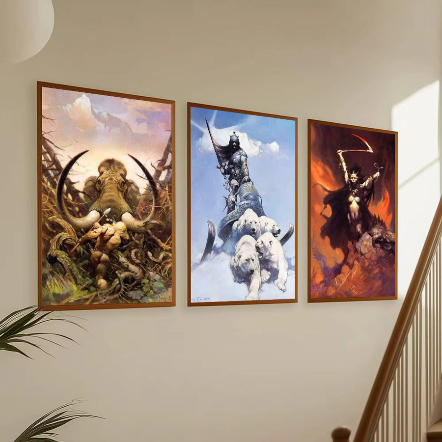 Frank Frazetta Wandkunst Poster mit Tiermotiven in Mehrfarbig, Rechteckig - Bild 2
