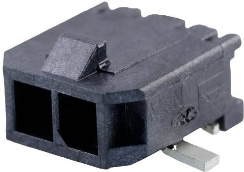 Molex Einbau-Stiftleiste Standard in Schwarz mit Goldkontakten, Rastermaß: 3,00 mm, 2 Polzahl - Bild 1