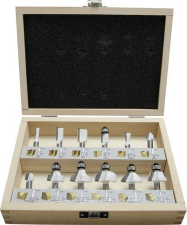 Makita Fräser-Set D-53556, 12-teilig mit 8mm Schaftdurchmesser