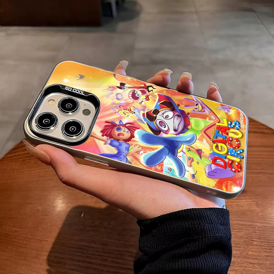D-Digital C-Circus Handyhülle für iPhone 11 bis 17 Pro Max in Silber und Multicolour - Bild 2