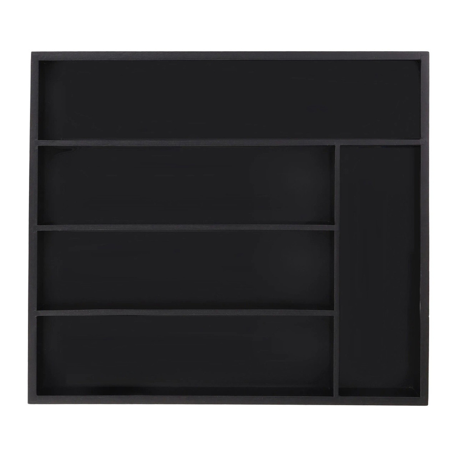 Relaxdays Besteckkasten aus Bambus in Schwarz mit 5 Fächern, B/T/H: 34 x 30 x 5 cm - Bild 2