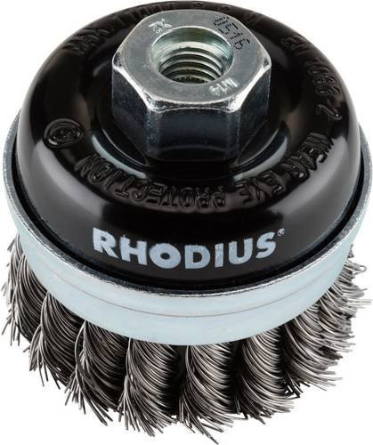 Rhodius PROline Stahl-Topfbürste STBZ, gezopft, Farbe: silver, Durchmesser: 75 mm, Breite: 20 mm, Gewinde: M14 - Bild 1