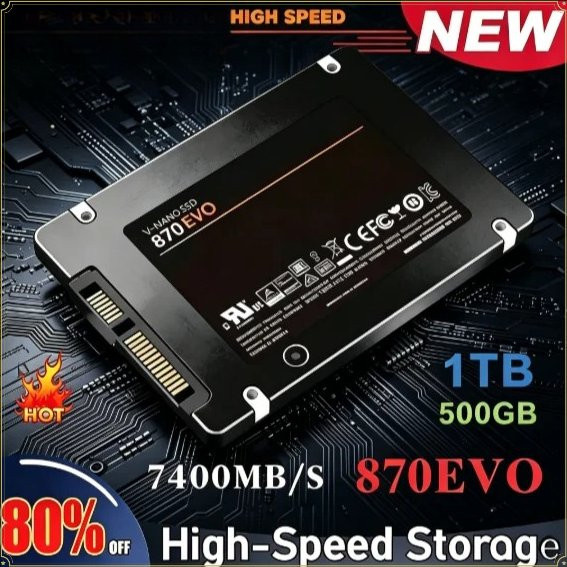 Samsung 870EVO SSD Interne Festplatte SATA3 2,5 Zoll 1TB Schwarz - Bild 1