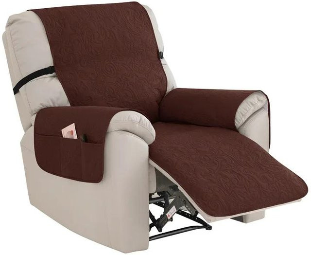 Wasserabweisender Anti-Rutsch-Sofabezug für Liegesofas und Sessel in Braun - Bild 1