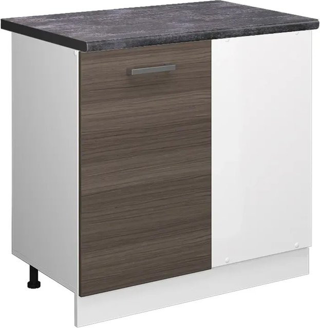 Vicco R-Line Eckunterschrank für die Küche, Grau/Weiß/Anthrazit, B/T/H: 86 x 60 x 81,6 cm - Bild 1