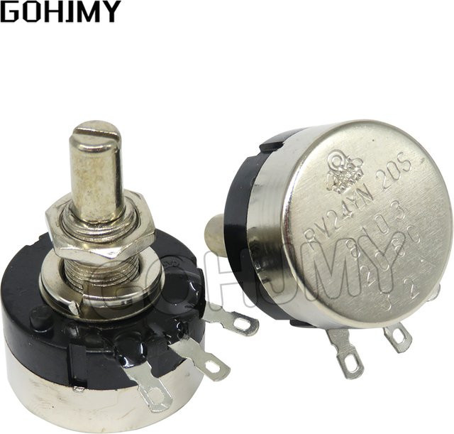 GOHJMY RV24YN RV24YN20S-B103 Single Coil Carbon Film Potentiometer Set, 2 Stück - Bild 1