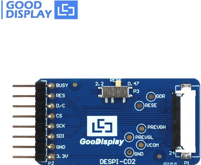 Goodisplay E-Ink HAT Anschlussadapterplatine für DESPI-C02 Epaper Display in Blau - Bild 1
