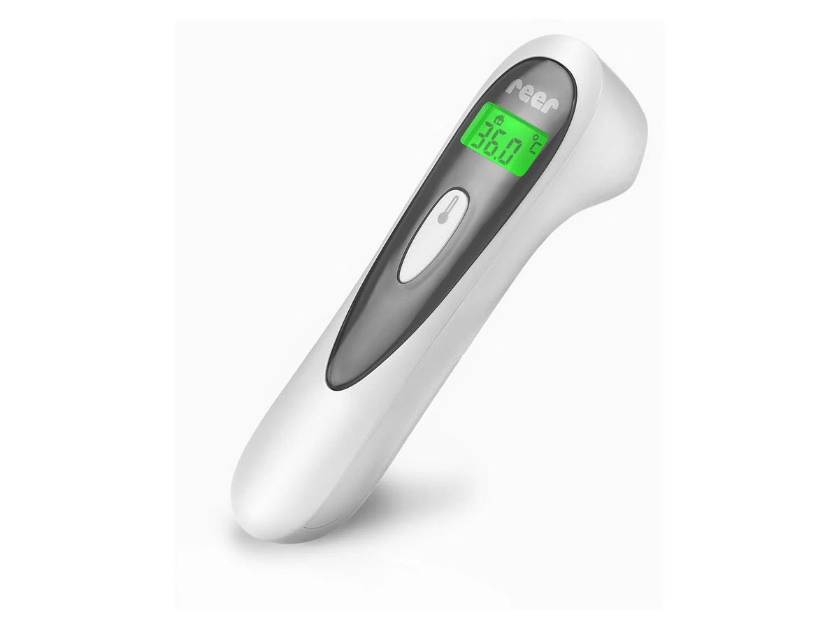REER 3-in-1 Infrarot-Fieberthermometer Colour SoftTemp für Ohr und Stirn in Grau und Weiß - Bild 2