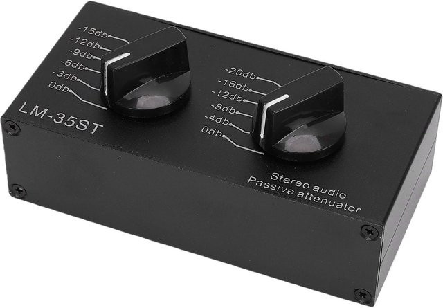 Fishine Passiver Stereo-Sound Dämpfer mit 6 Schaltermodi und 3,5mm AV-Schnittstelle, Schwarz - Bild 1