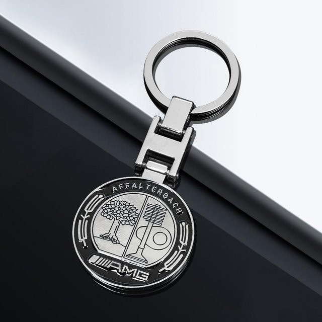 Ferox Autoschlüsselanhänger Leder, Emblem, Unisex, weiß - Bild 1