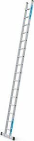 Zarges Anlegeleiter LM 16 Sprossen aus Aluminium in Silber mit Gummifüßen