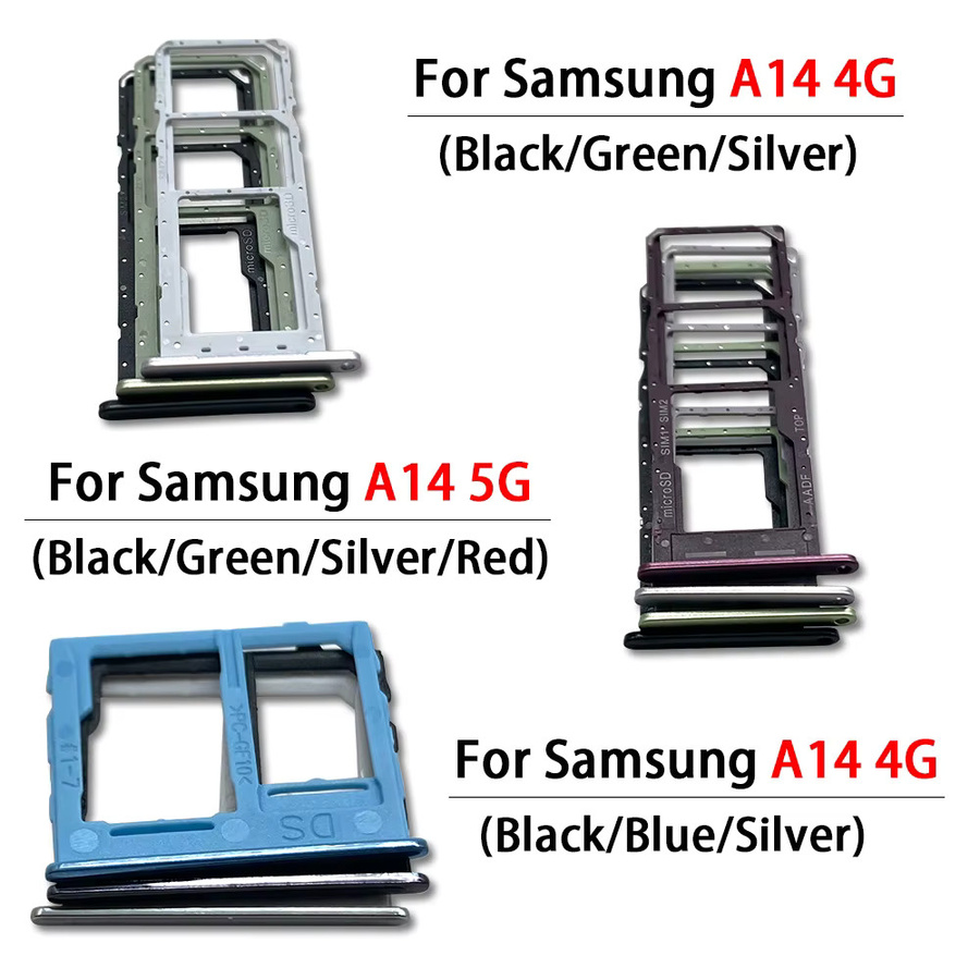 Dual SIM-Kartenhalter mit SIM-Pin für Samsung A32 4G/5G und A14 4G/5G in Silber und Multicolour - Bild 4