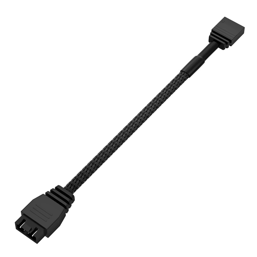 RGEEK 4er Set ARGB 3-Pin auf 4-Pin RGB Lüfter Adapterkabel für NZXT AER RGB Lüfter, Schwarz, Länge: 15 cm - Bild 4