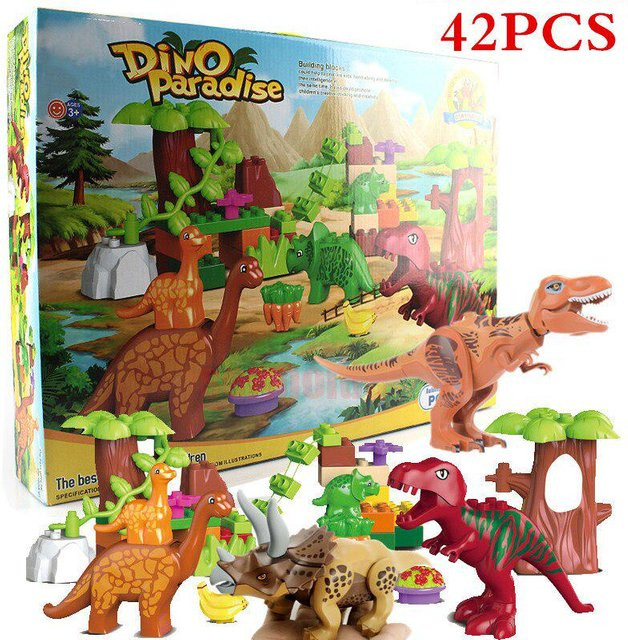 KAZI Dino Tal Bausteine Set, Dinosaurier, 42-teiliges Set, ab 6 Jahren - Bild 1