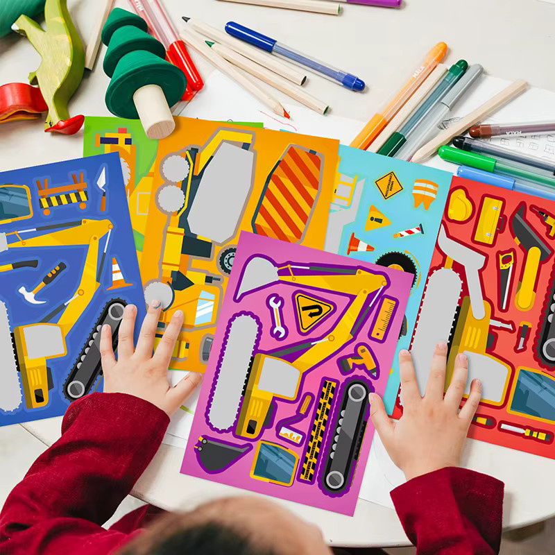 TMZ Scrapbook-Aufkleber Set mit 6 Blättern in Multicolour für DIY-Gestaltung und Puzzles - Bild 1