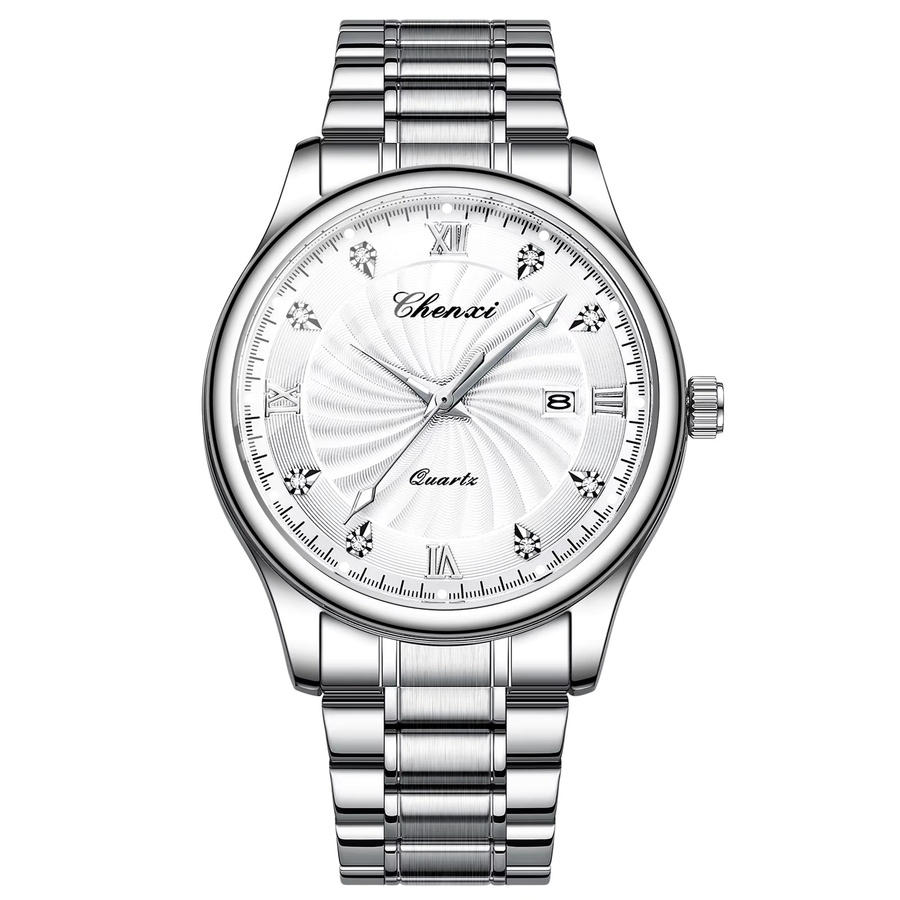 CHENXI Armbanduhr Edelstahl, Quarz, Schwarz, Herren - Bild 5