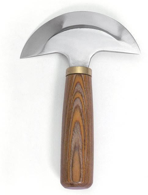 Professionelles Leder-Skiving-Messer aus Metall mit Rundkopf in Silber - Bild 1