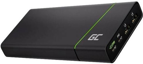 Green Cell GC PowerPlay Ultra Powerbank 26800 mAh mit Quick Charge 3.0, USB-C und USB-A, Schwarz mit Statusanzeige - Bild 1