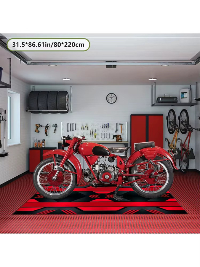VIKAMA Motorrad-Präsentations-Teppich mit geometrischem Design, rutschfest und langlebig, B/T: 160 x 60 cm - Bild 5