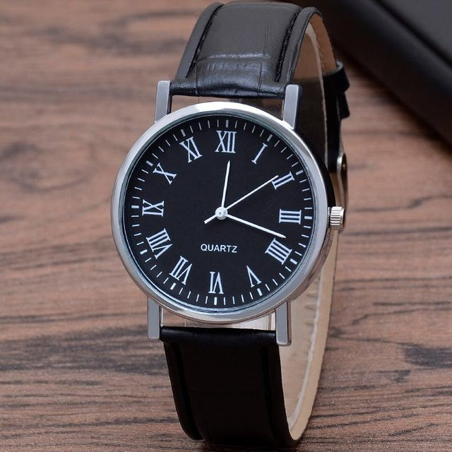 Kuanhong Armbanduhr Quarz, Leder, Edelstahl, 38 mm, Unisex, grau - Bild 1
