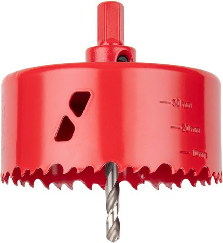 Wolfcraft Lochsäge aus Bimetall in Rot mit einem Durchmesser von 100 mm - Bild 1