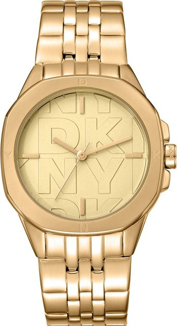 DKNY Armbanduhr Brooklyn Midi, Quarz, Edelstahl, Champagner, 34 mm, Damen - Bild 1
