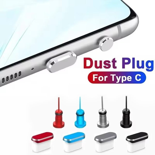 USB-C-Staubschutz Set mit 3,5-mm-Kopfhöreranschluss und SIM-Karten-Pin für iPhone, Samsung, Huawei und Xiaomi - Bild 1