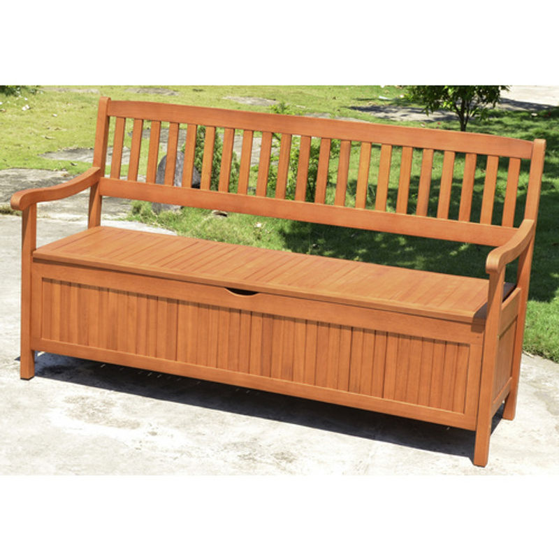 Gartenbank Houston 3-Sitzer von Garden Pleasure aus Eukalyptusholz in Braun, B/H/T: 157 x 90 x 59 cm - Bild 5