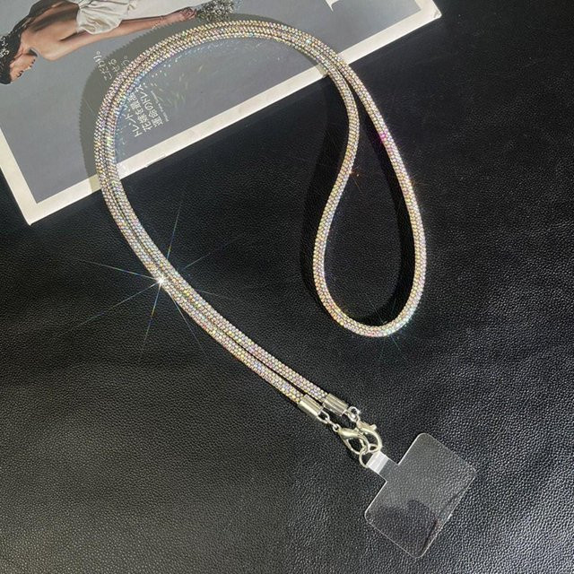 Henglinpar Handykette, Strass, silber/bunt, Unisex - Bild 1
