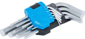 BGS Winkelschlüssel-Satz Innensechskant kurz, 9-teilig, Blau, 1,5 - 10 mm - Bild 1