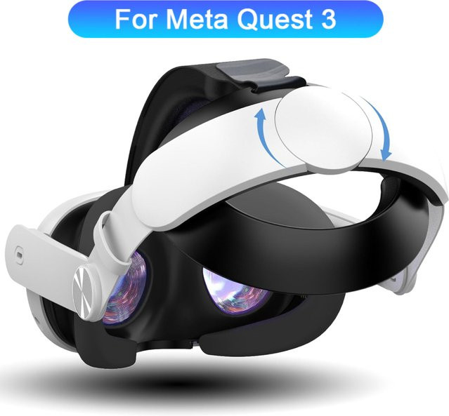 SZKOSTON Verstellbarer Kopfgurt für Meta Quest 3S VR-Headset, Ersatz-Elite-Gurt in Weiß für verbesserten Komfort als Meta Quest 3 Zubehör - Bild 1