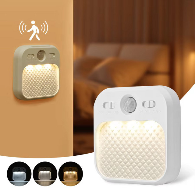 GGBEE LED Nachtlicht mit Bewegungsmelder, wiederaufladbar und magnetisch, weiß - Bild 1