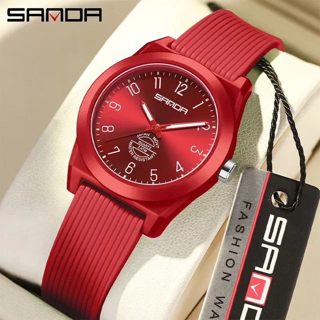 SANDA Armbanduhr Quarz, Blau, Silikon, Damen - Bild 1