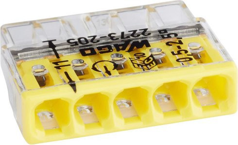 WAGO COMPACT Klemme aus Kunststoff in Gelb für Leiter mit Querschnitt 0,5 – 2,5 mm² - Bild 1
