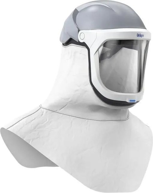 Dräger X-plore 8000 Helm mit PC-Visier und Schulterabschluss L3 T4 in Weiß - Bild 1