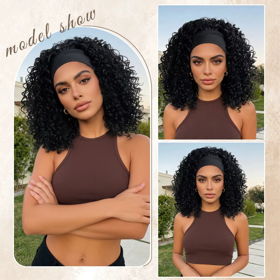 MAISI Lockenperücke, 14 Zoll, schwarzbraun, synthetisch - Bild 2