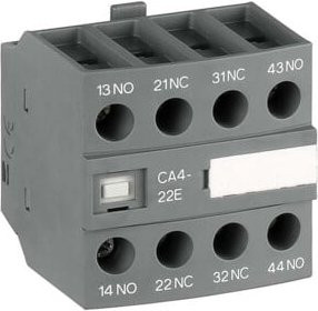 ABB Stotz S&J Hilfsschalterblock CA4-22E in Grau - Bild 1