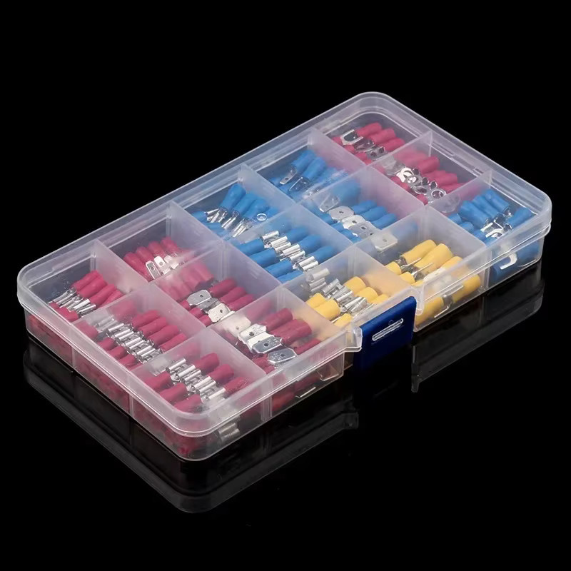 Isoliertes Kabelschuhe-Set mit elektrischen Kabelverbindern und flachen Crimp-Anschlüssen für männliche und weibliche Steckverbinder, Multicolor, 280/480/720-teilig - Bild 4