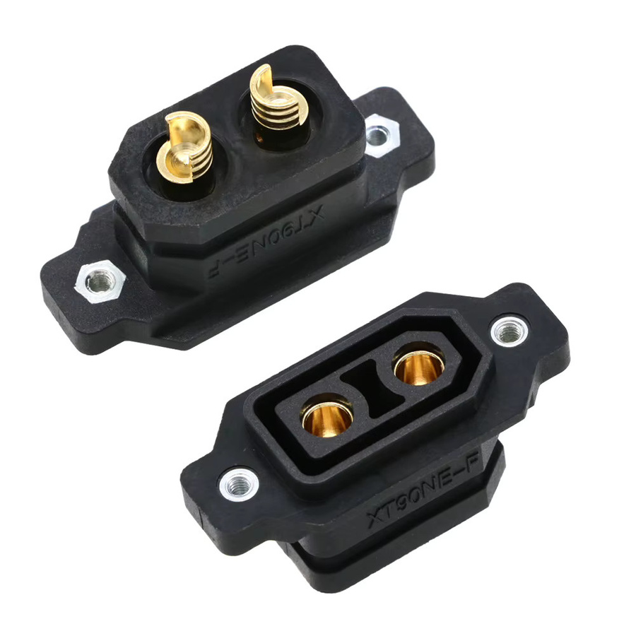 Amass XT90NE-F Set mit 5 Stück XT90E Buchsen und XT90 Steckern, vergoldet, Gelb/Schwarz - Bild 2
