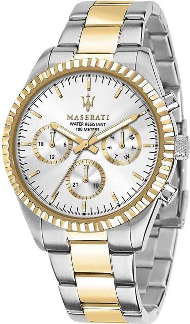 Maserati Herrenuhr, Quarz, Edelstahl, Silber, 43 mm, 10 ATM - Bild 1
