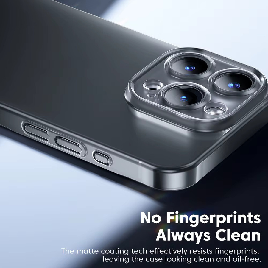 Toocki Translucent Matte Schutzhülle für iPhone 15 14 13 12 Pro Max, stoßfeste und kratzfeste transparente PC-Hülle in Blau und Transparent - Bild 5
