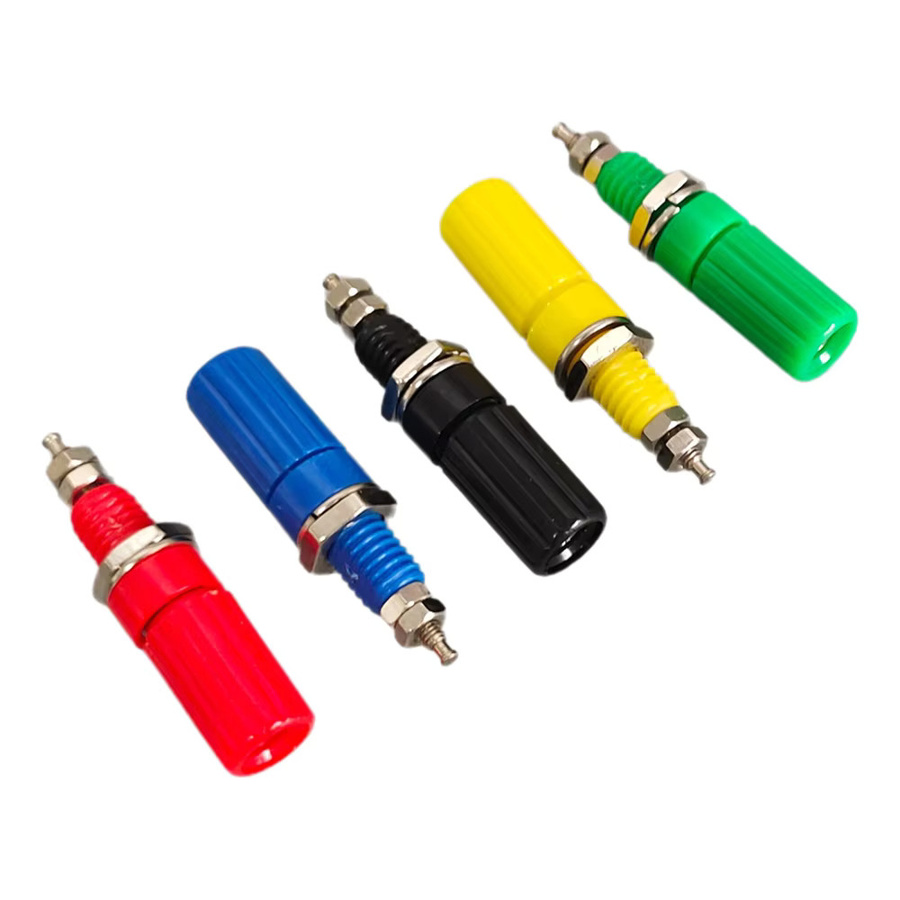 Bananenstecker Set mit 4mm Buchsen und M3 x 45mm Binding Posts in Grün und Multicolour für DIY Elektroprojekte - Bild 2