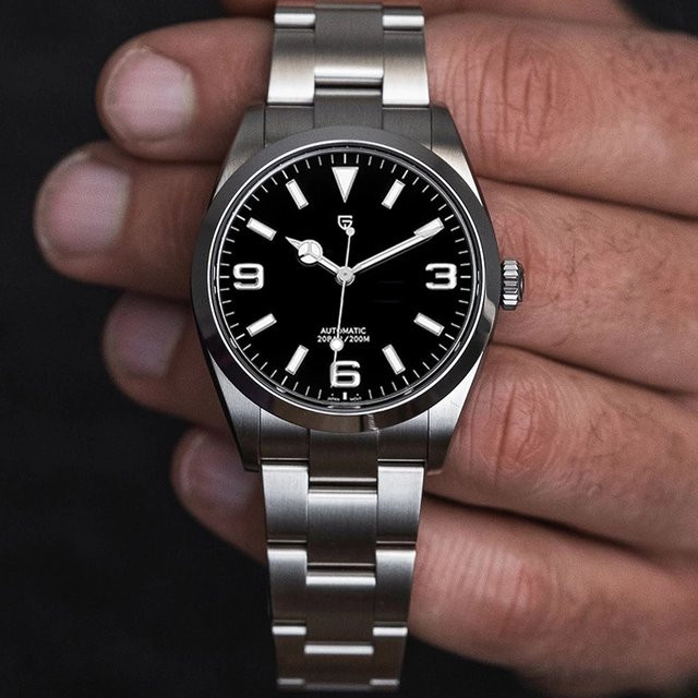 PAGANI DESIGN Automatik-Armbanduhr, Edelstahl, Saphirglas, Schwarz, Herren - Bild 1