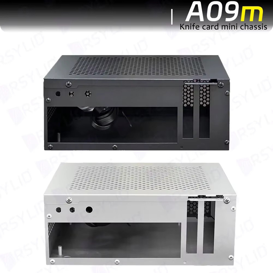 ARSYLID A09m Mini-ITX Gehäuse in Schwarz mit 3,8l Volumen, Unterstützung für PCIe und 2,5 Zoll SSD - Bild 3