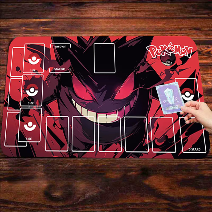 Potdemiel Pokémon Gengar TCG Spielmatte, Rot-Schwarz, mit Zonen - Bild 3