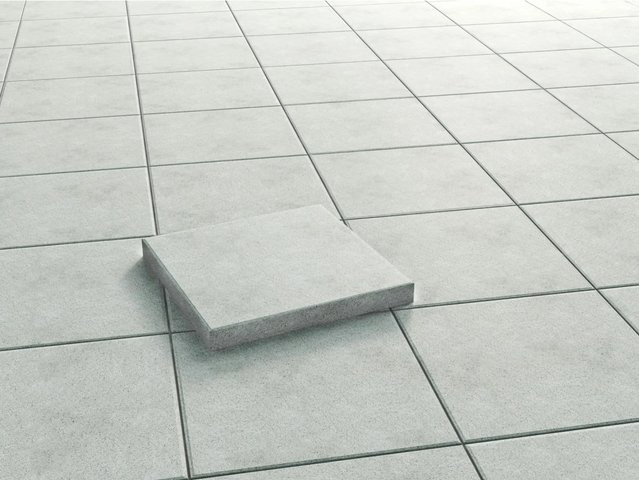 Terrassenplatte Rom in Betonoptik, Farbe Grau-Schwarz, wassergestrahlt, B/T/H: 40 x 40 x 5 cm - Bild 1