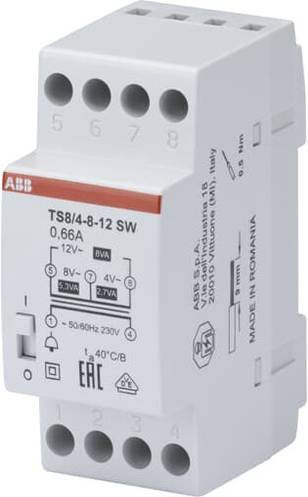 ABB 2CSM081022R0811 Klingel-Transformator 8V 2A in Weiß - Bild 1