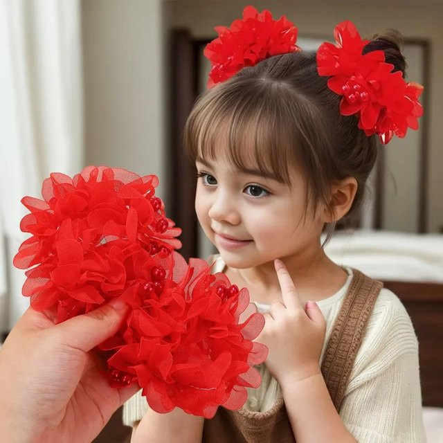 BABY BOWS Kinder Blume Stirnband, Haar Krawatten Gummi, 2 Teile/satz - Bild 1