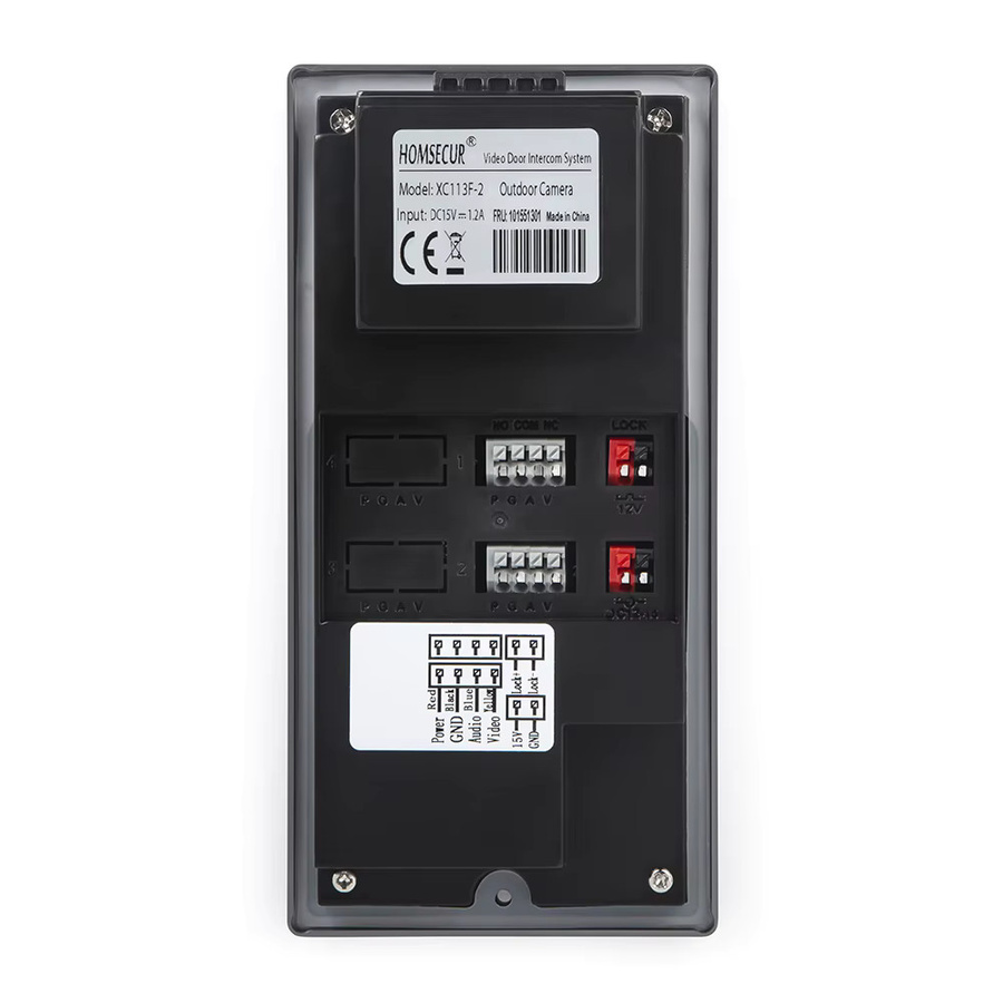 HOMSECUR XC113F-2 HD-Türklingelkamera für den Außenbereich mit IP65 Schutz, Grau, inklusive 5 NFC-Schlüsselanhängern (13,56 MHz) für Video-Türsprechanlage und Gegensprechanlage - Bild 3