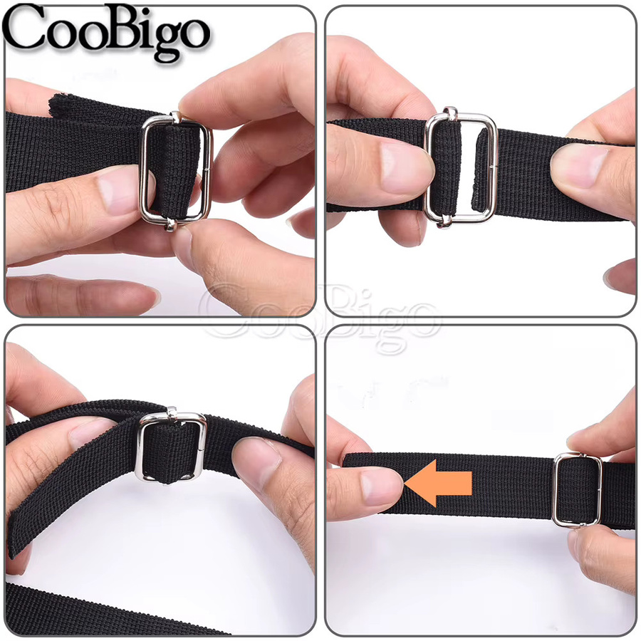 10 Stück CooBigo Tri-Glides Metallschieberegler aus Stahl in Silber für Gurtzubehör - Bild 2